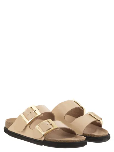Birkenstock Arizona Db Leather Slipper In Metallic
