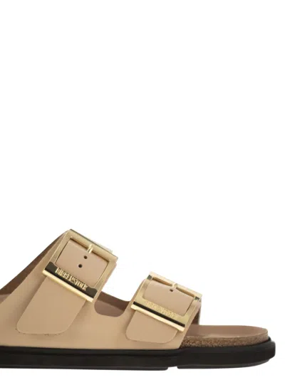 Birkenstock Arizona Db Leather Slipper In Metallic