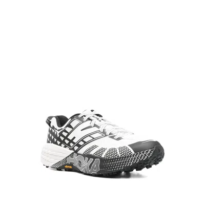 Hoka Breathable Mesh Sneakers With Cushioned Sole In White