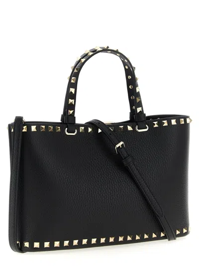 Valentino Borsa A Mano Rockstud In Pelle Nera  Donna