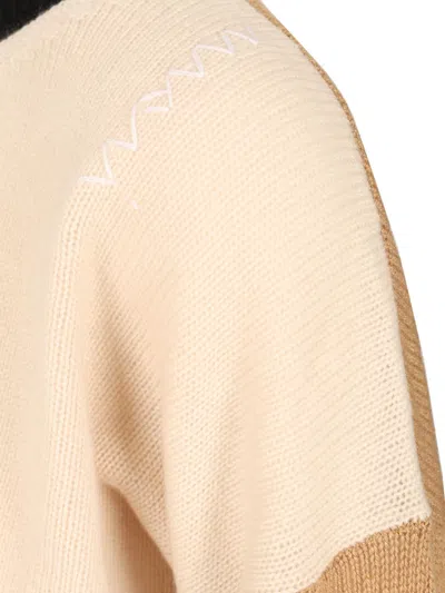 Marni Women Ppnk Color Block Cashmere Cropped Sweater In Neutral