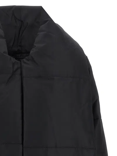 Mm6 Maison Margiela Scarf Down Jacket Puffer Jackets Black In Black
