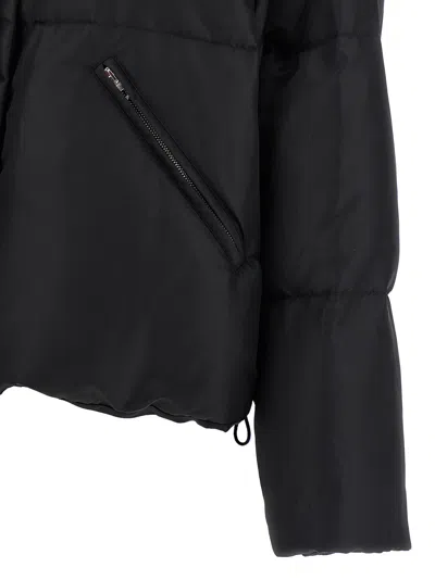Mm6 Maison Margiela Scarf Down Jacket Puffer Jackets Black In Black