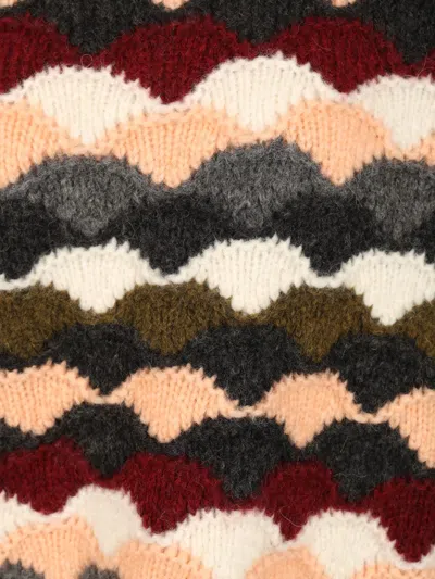 Alanui Shattered Stripes Sweater Knitwear Multicolor In Brown