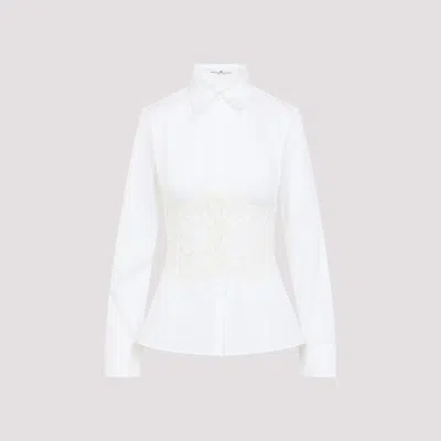 Ermanno Scervino Cotton Shirt Lace Detailing