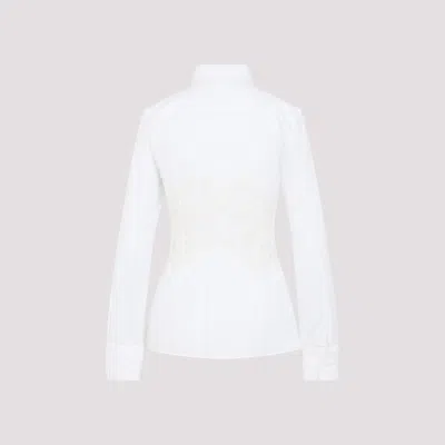Ermanno Scervino Cotton Shirt Lace Detailing