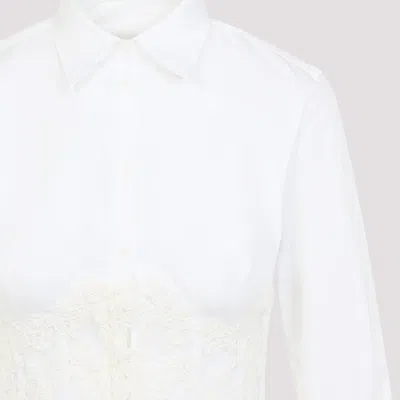Ermanno Scervino Cotton Shirt Lace Detailing