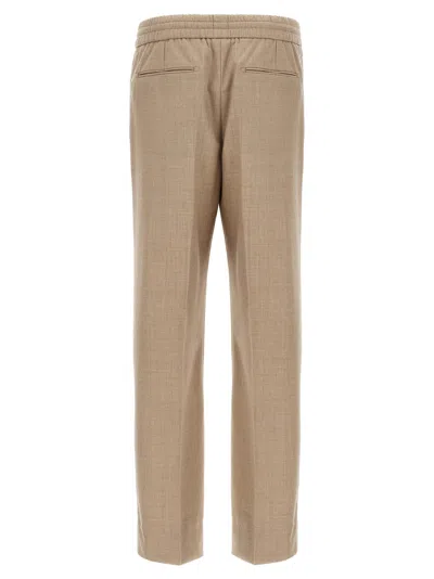 Brioni 'asolo' Trousers Elastic Waistband In Neutral