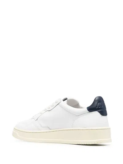 Autry Medalist Sneakers In White And Blue Leather