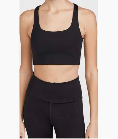 Girlfriend Collective Paloma Longline Sports Bra Black In Black