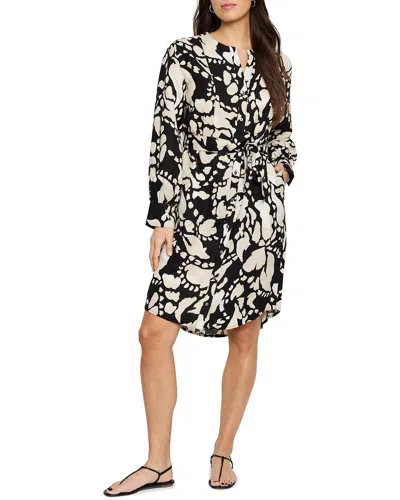 Nic + Zoe Nic+zoe Evening Petal Long Sleeve Linen Blend Dress