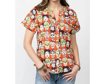 Sister Mary Gotas De Amor Top In Orange In Multi