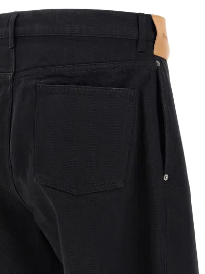 Jw Anderson Twisted Workwear Denim Jeans In Black