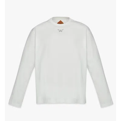 Mcm Essential Laurel Logo Shirt In Organic Cotton In White