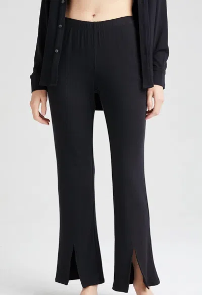Richer Poorer Cozy Rib Split Flare Pant In Black In Black