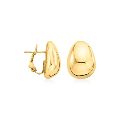 Ross-simons Italian 14kt Yellow Gold Organic-shaped Earrings