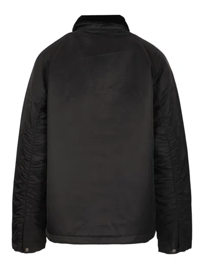 Carhartt W' Alumni Chore Coat Nylon Sateen Jackets Black In Black