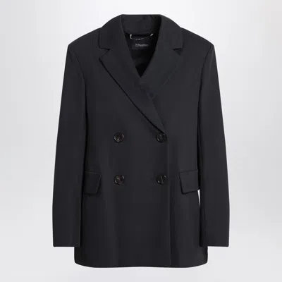 S Max Mara ' Double-breasted Jacket In Midnight Crêpe