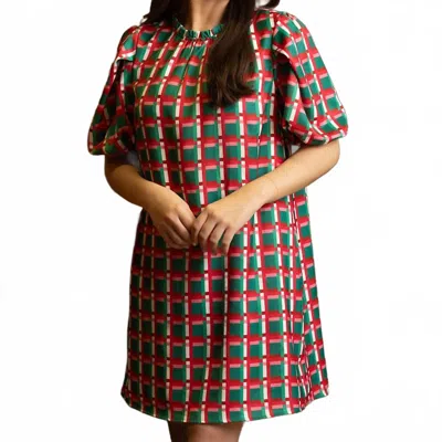 Michelle Mcdowell Alpine Line Green Libby Dress In Multi