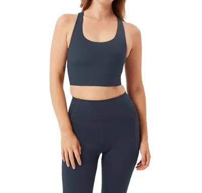 Girlfriend Collective Paloma Longline Sports Bra In Gray In Grey In Blue