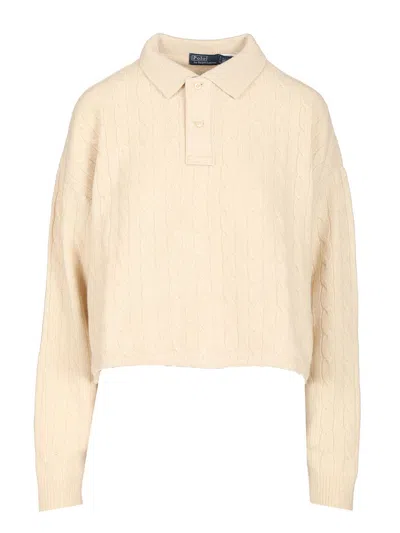 Polo Ralph Lauren Wool And Cashmere Polo Shirt White