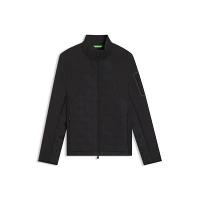 Hugo Boss Cropped Down Jacket With Water-repellent Finish In Black