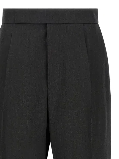 Fear Of God Herringbone Patterned Wool Pants With Relaxed Fit In Black