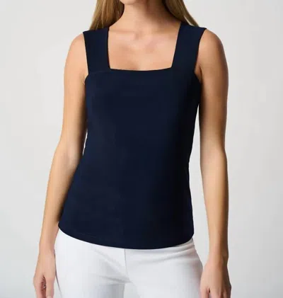 Joseph Ribkoff Square Neck Camisole In Midnight Blue In Black