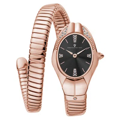 Christian Van Sant Women's Naga Green Dial Watch In Gold