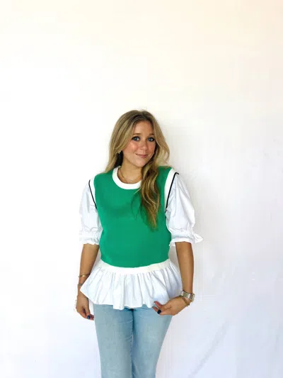 Thml Victoria Sweater Tank Top In Green