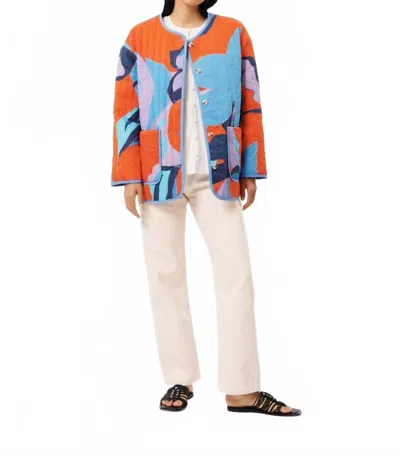Frnch Annae Jacket In Moving Flowers In Multi