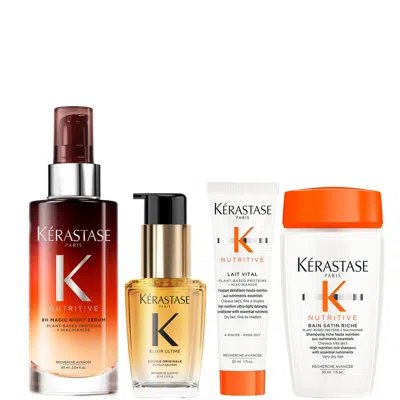 Kerastase Kérastase Nutritive 8hour Serum & Elixir Hair Oil With Nutritive Shampoo And Conditioner Bundle