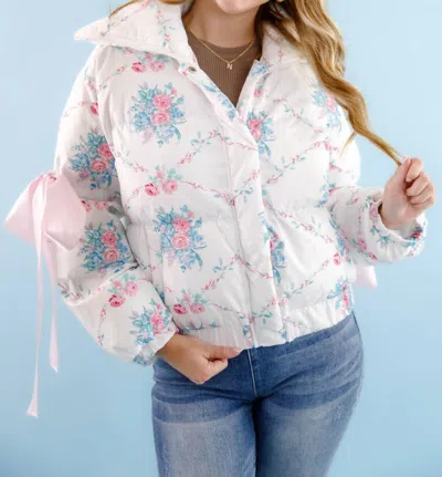 Tcec Shay Puffer Jacket In White In White