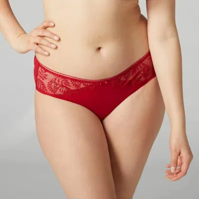 Simone Perele Bloom Boyshort In Opera Red In Red