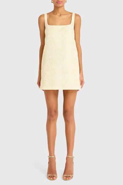Amanda Uprichard Rinaldi Dress In Corn Silk In White