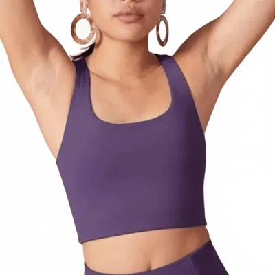 Girlfriend Collective Paloma Longline Sports Bra Blackberry Purple In Purple