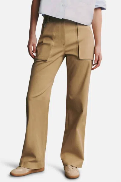 Twp Isa Side Stripe Stretch Twill Pants In Brown