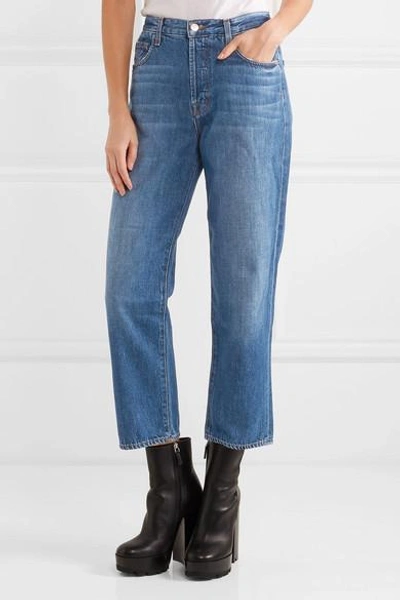 Shop J Brand Ivy Cropped High-rise Straight-leg Jeans