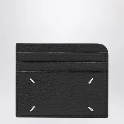 Maison Margiela Black Four Stitches Card Holder Men In Black