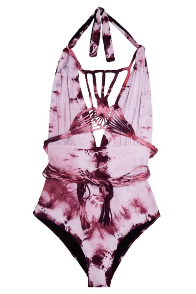 Charmosa Women's Camille Reversible One Piece In Hand Dyed - Wine