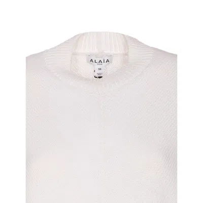 Alaïa Open Back Knit Crewneck Sweater