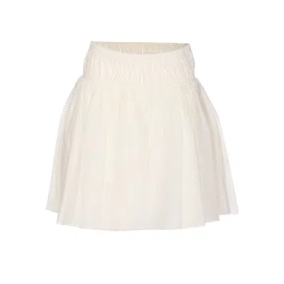 Alaïa Alaia Women Linen And Cotton Skirt In White