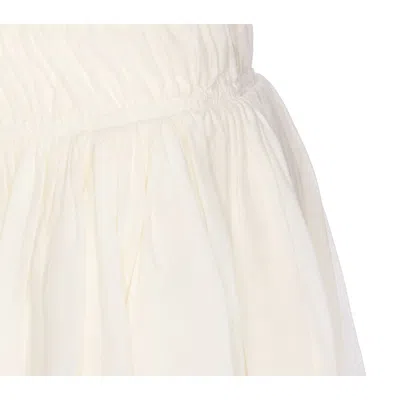 Alaïa Alaia Women Linen And Cotton Skirt In White