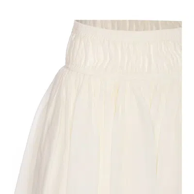 Alaïa Alaia Women Linen And Cotton Skirt In White