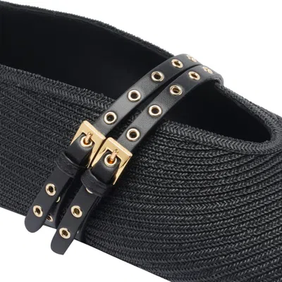 Alaïa Alaia Women Paper Straw Flat Ballets