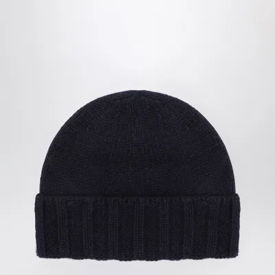 Drumohr Navy Blue Cashmere Beret