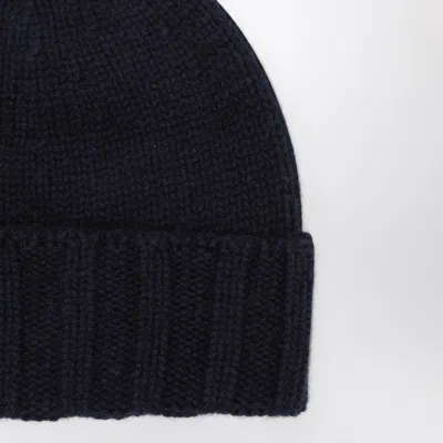 Drumohr Navy Blue Cashmere Beret