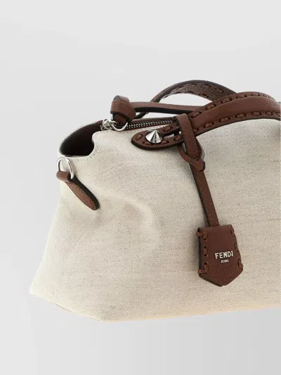 Fendi Soft Medium Shoulder Bag With Metal Studs