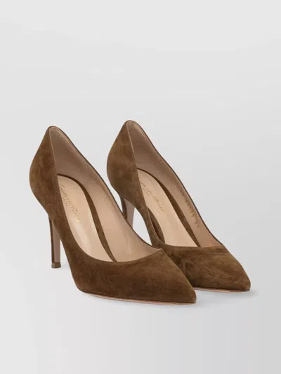 Gianvito Rossi Pointed Toe Suede Finish Pumps