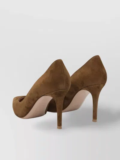Gianvito Rossi Pointed Toe Suede Finish Pumps